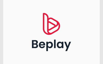 Letter B Afspeelknop Video-logo