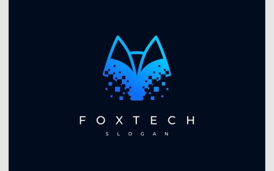Logo digitale della tecnologia Fox Wolf