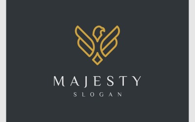 Logo elegante di lusso Eagle Hawk Falcon