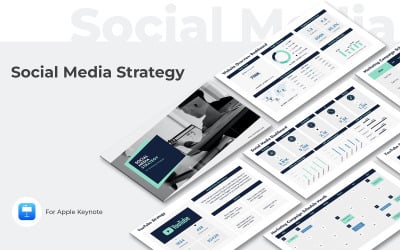 Modello di presentazione keynote della strategia sui social media