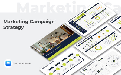 Modelo de apresentação do keynote de estratégia de campanha de marketing