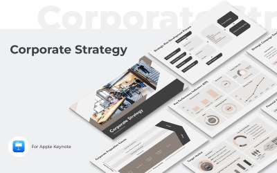 Plantilla de presentación de Keynote de estrategia corporativa