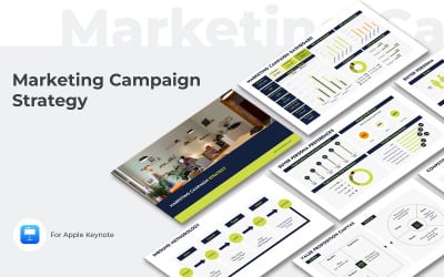 Plantilla de presentación de Keynote de estrategia de campaña de marketing