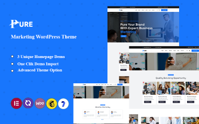 Pure - Motyw WordPress dla agencji marketingowej