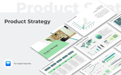 Šablona prezentace klíčové myšlenky produktové strategie
