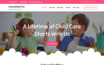 SchoolKids Pro - Tema WordPress para jardim de infância e pré-escola