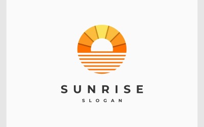 Sunrise Sunset Circle Sun View Logo
