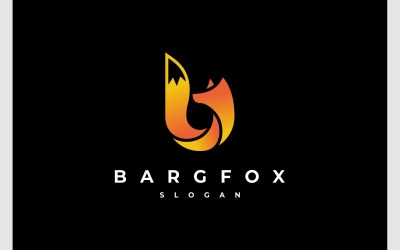 Buchstabe B Fox Wolf kreatives Logo