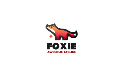 Einfaches Fuchs-Maskottchen-Logo-Design 1