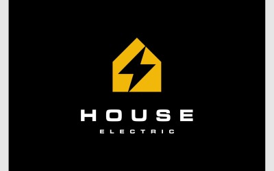 Haus, Blitz, Eigenheim, Energie, Energie, Logo