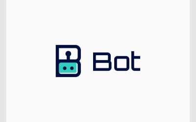 Letter B Robot Bot Robotic Logo