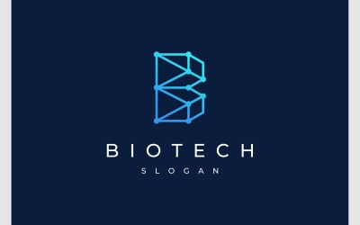 Logo della tecnologia di connessione con lettera B