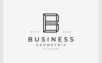 Logotipo Geométrico De Origami De Letra B