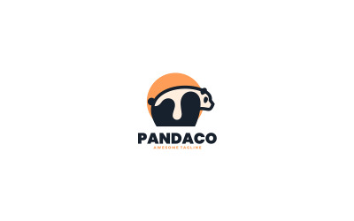 Panda Basit Maskot Logosu 6