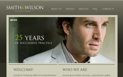 Plantilla de sitio web adaptable para abogados