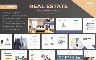 Creative Real Estate Presentation Template Layout