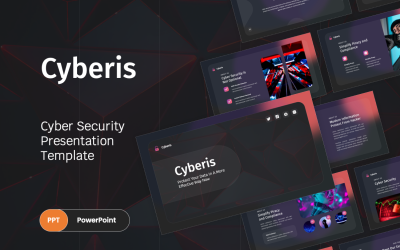 Cyberis – Cyber Security PowerPoint sablon
