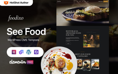 Foodixo - Motyw WordPress do restauracji z owocami morza Elementor