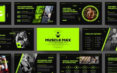 Gym &amp;amp; Fitness Presentation Template Layout