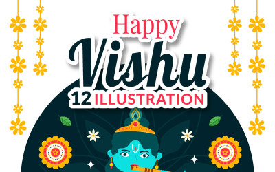 12 Glad Vishu Illustration