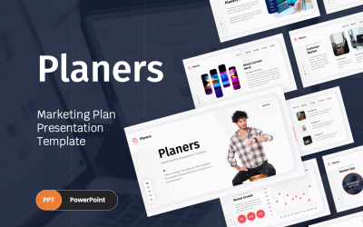 Planers marknadsföringsplan PowerPoint-mall