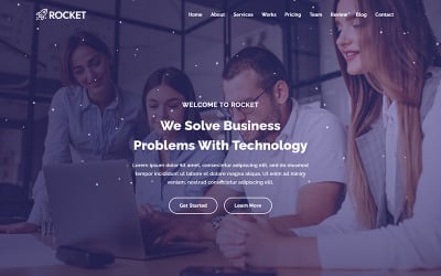 Rocket - Potente plantilla de página de destino HTML5 para soluciones de TI y servicios empresariales