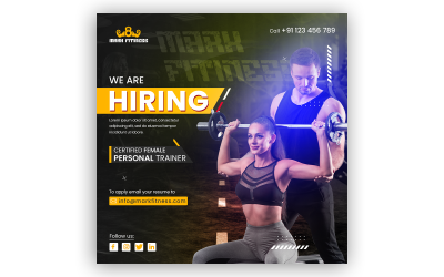 Social-Media-Werbedesign für Fitness und Fitnessstudio