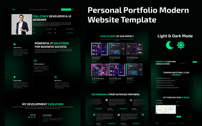 xFolio - Modèle de site Web de page de destination moderne de portfolio personnel