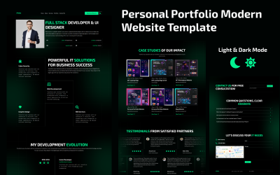 xFolio - Modelo de site moderno de página de destino de portfólio pessoal