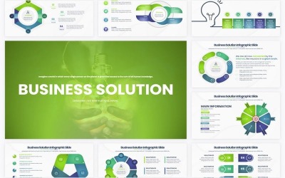 Bedrijfsoplossing PPT - PowerPoint Infographics-dia&amp;#39;s