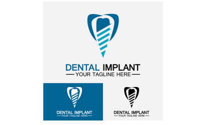 Plantilla vectorial de diseño de logotipo dentallogotipo dentista creativo Versión 1