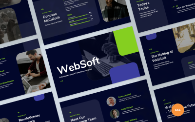 WebSoft - modelo de apresentação SaaS do Google Slides