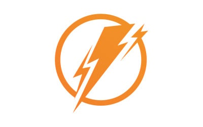 Bliksem elektrische Thunderbolt gevaar vector logo pictogram sjabloon versie 1