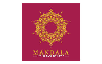 Decorazione mandala in ornamento etnico orientale doodle versione 10