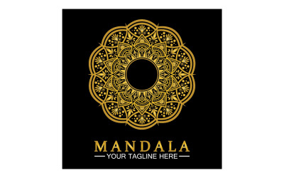 Decorazione mandala in ornamento etnico orientale doodle versione 17