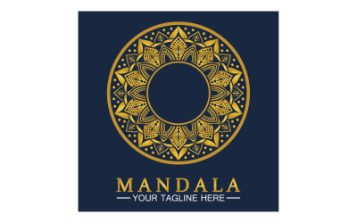 Decorazione mandala in ornamento etnico orientale doodle versione 8