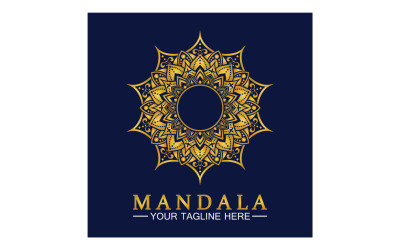 Decorazione mandala in ornamento etnico orientale doodle versione 9