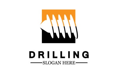 Emblem of water well drilling logo version 2