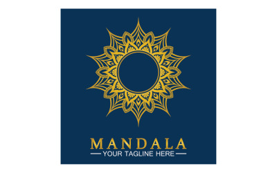 Etnik oryantal karalama süsü sürüm 5&amp;#39;teki Mandala dekorasyonu