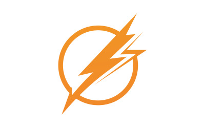 Lightning Electric ThunderBolt Danger Vector Logo Icon Vorlage Version 2