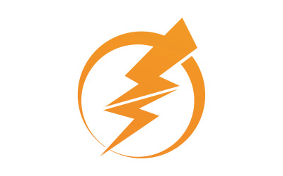 Lightning Electric ThunderBolt Danger Vector Logo Icon Vorlage Version 5