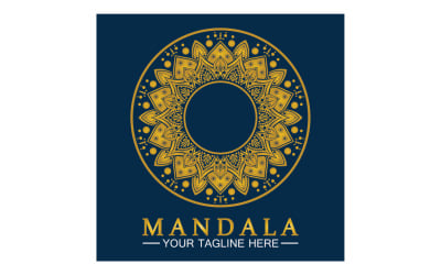 Mandala decoration in ethnic oriental doodle ornament version 14