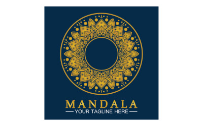 Mandala-Dekoration in ethnischer orientalischer Doodle-Ornament-Version 14