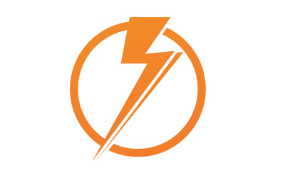 Modello icona logo vettoriale Lightning Electric ThunderBolt Danger versione 24
