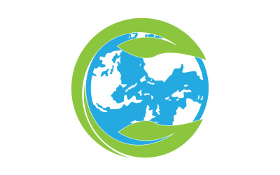 O mundo fica verde e salva o logotipo versão 31
