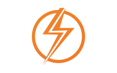 Piorun elektryczny ThunderBolt niebezpieczeństwo wektor ikona logo szablon wersja 21