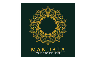 Décoration mandala en ornement ethnique oriental doodle version 13
