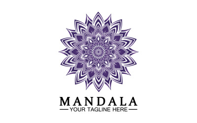 Décoration mandala en ornement ethnique oriental doodle version 23