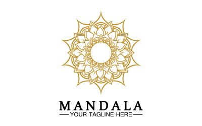 Decorazione mandala in ornamento etnico orientale doodle versione 26