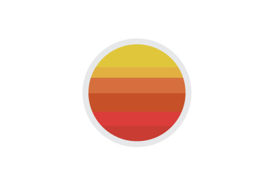 Logo Sun vettoriale semplice versione 12
